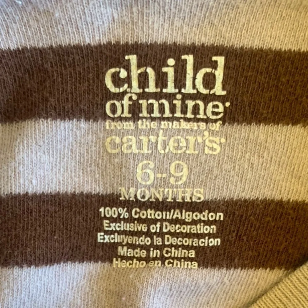 Carters Awesome Like Dad Brown & Gray Striped Onesie
